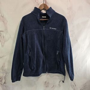 Columbia Jacket Womens Large Blue Fleece Benton Springs Navy Full Zip